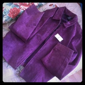 Sonoma purple 100% leather jacket